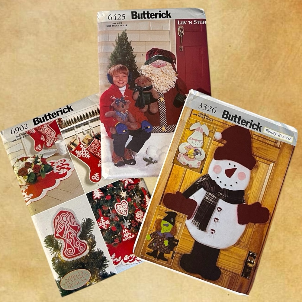 Butterick Holiday Craft Patterns Uncut Bundle 1999-2001